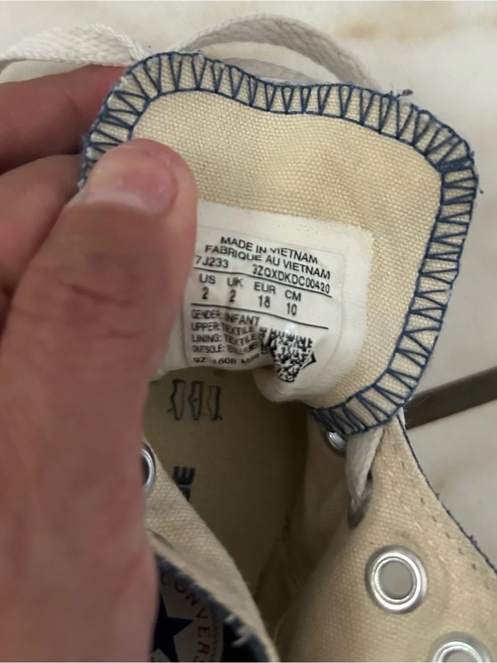 Converse Kids Navy and White High-Top Sneakers